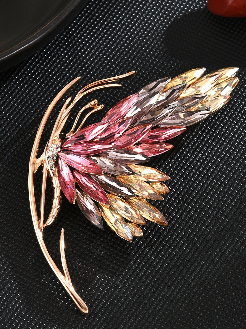 Gradient butterfly brooch. - AOA Fashion Accessories