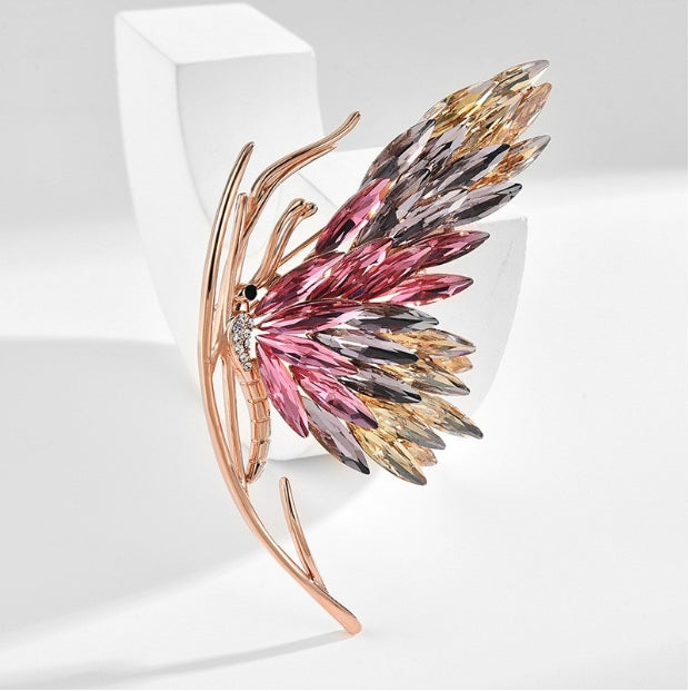 Gradient butterfly brooch. - AOA Fashion Accessories