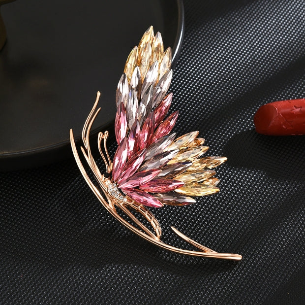 Gradient butterfly brooch. - AOA Fashion Accessories