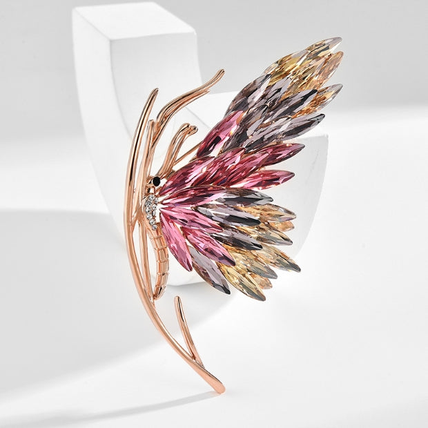 Gradient butterfly brooch. - AOA Fashion Accessories