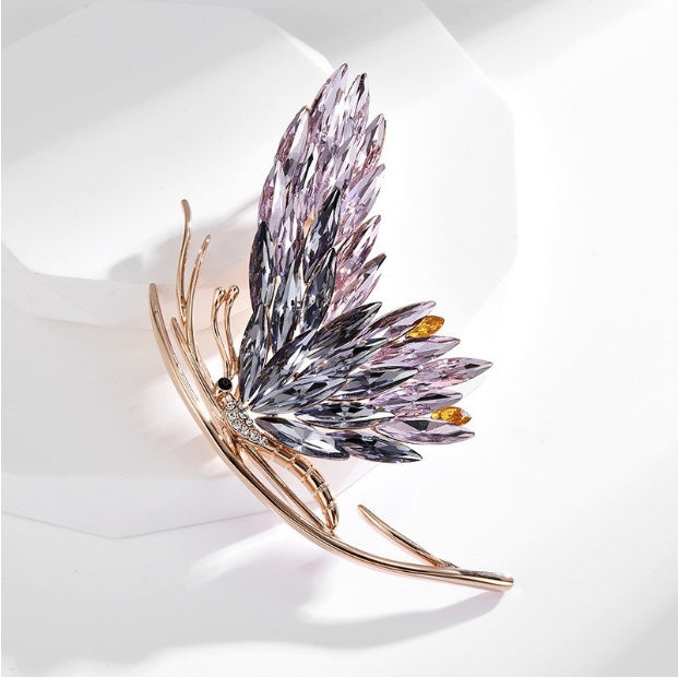 Gradient butterfly brooch. - AOA Fashion Accessories