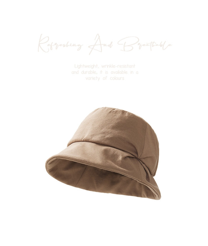 UPF100+ Women's Hand-Pleated Sun Protection Bucket Hat - AOA Fashion Accessories