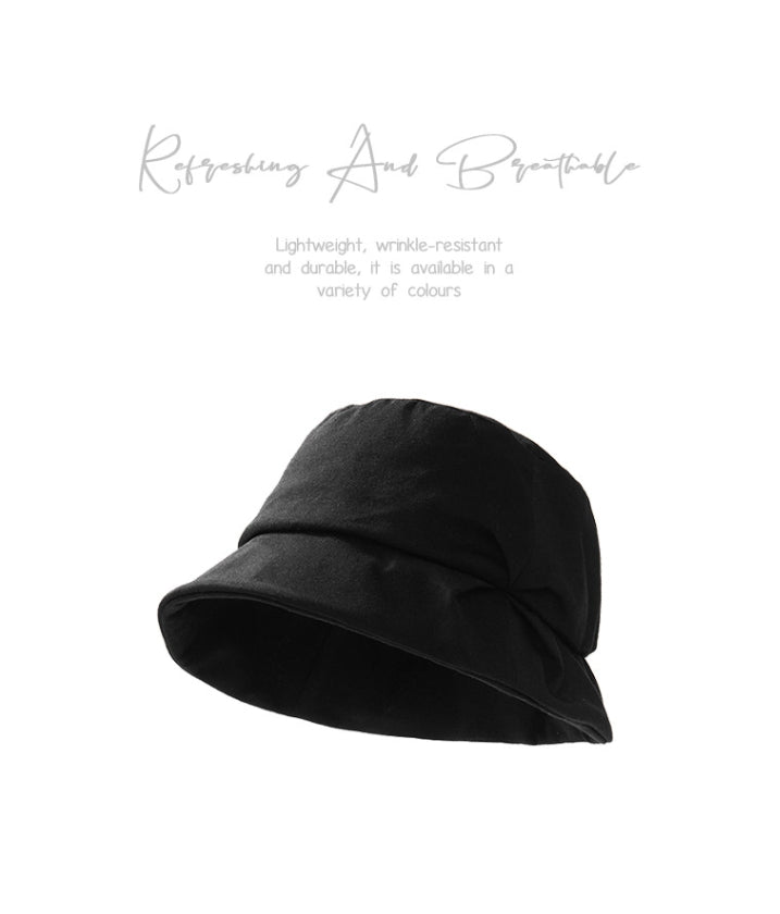 UPF100+ Women's Hand-Pleated Sun Protection Bucket Hat - AOA Fashion Accessories