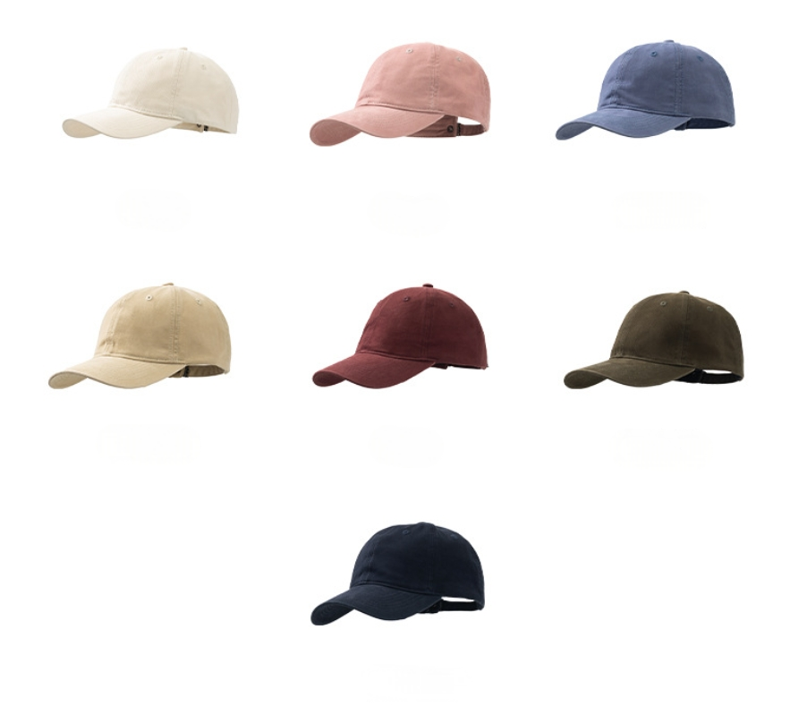Unisex pure cotton baseball cap.
