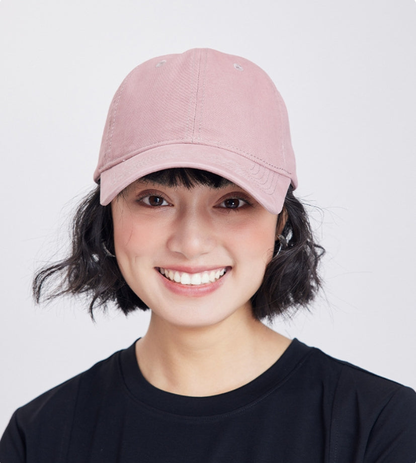 Unisex pure cotton baseball cap.