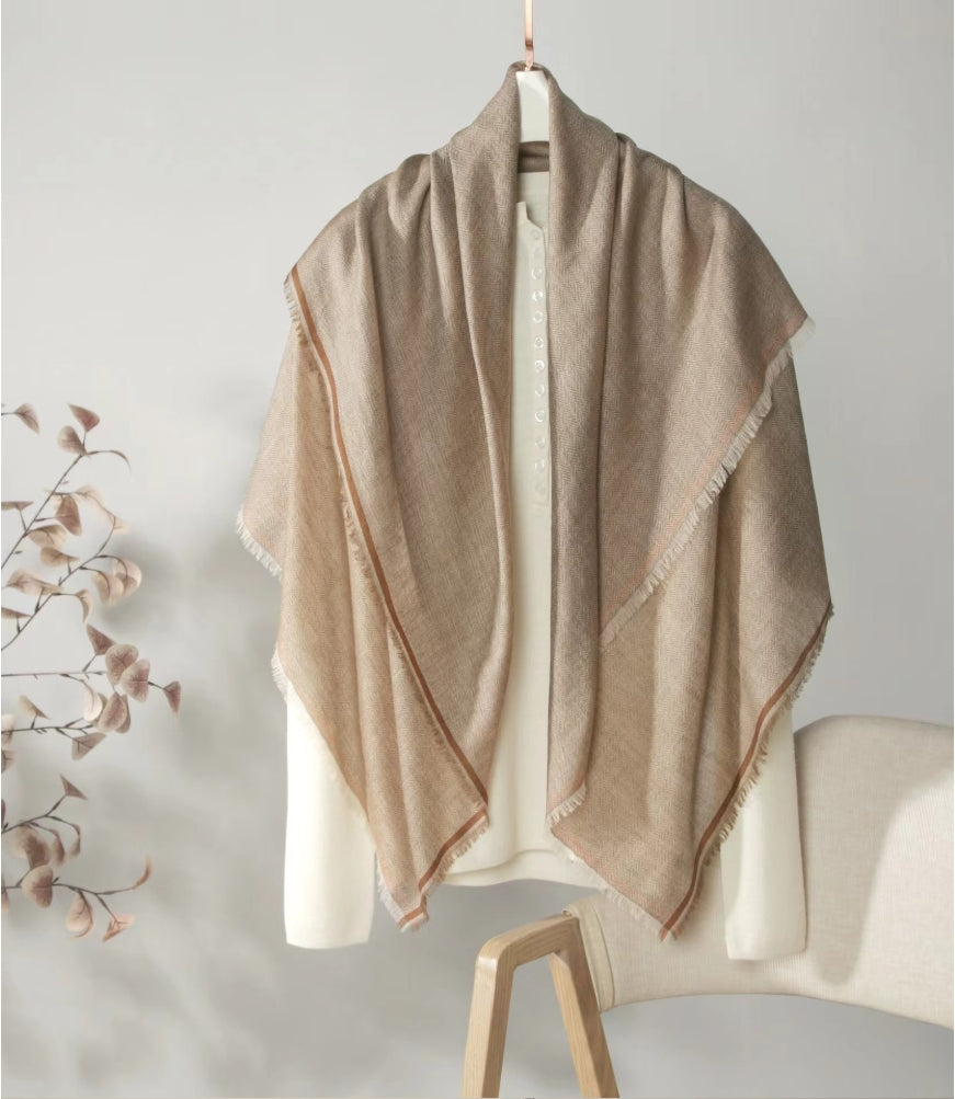 200 count water-soluble wool square scarf, shawl. - AOA Fashion Accessories