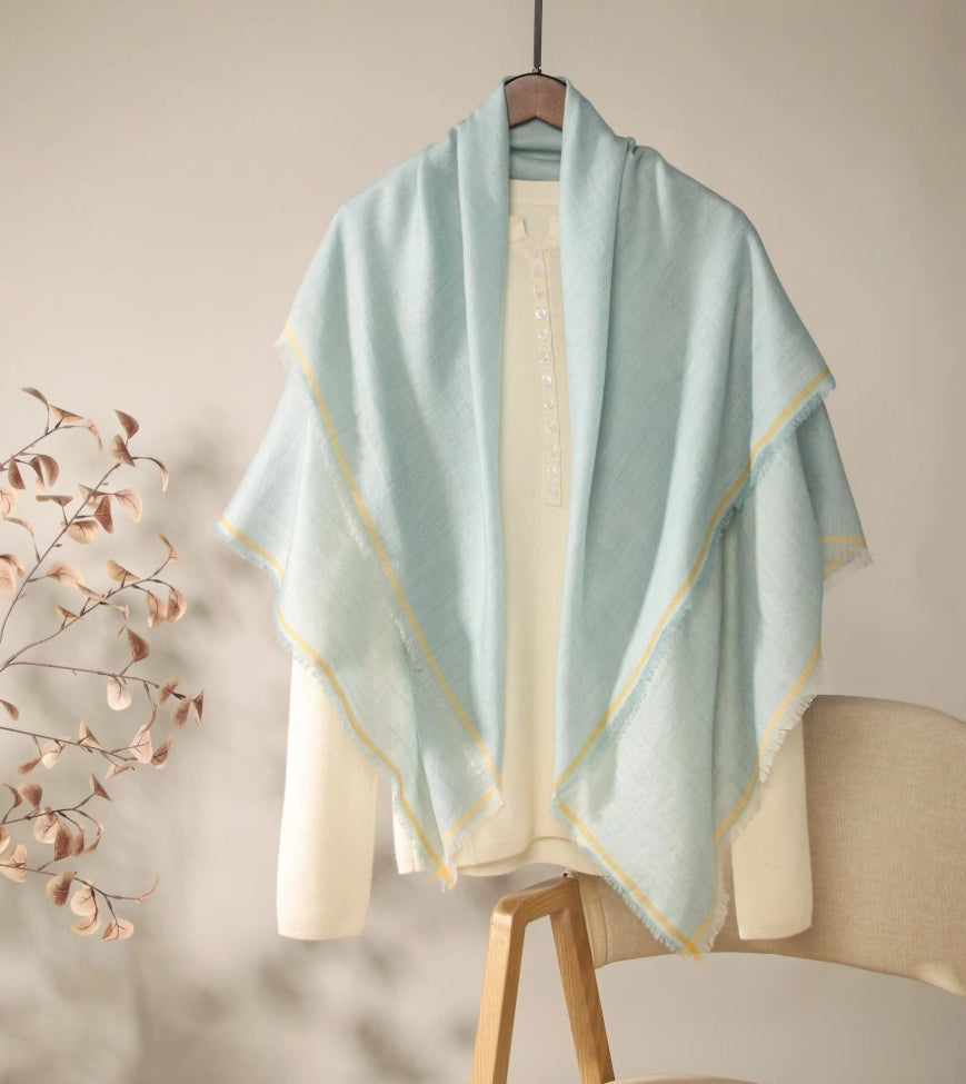 200 count water-soluble wool square scarf, shawl. - AOA Fashion Accessories