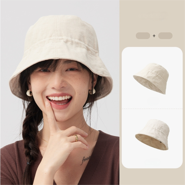 Double-sided natural breathable fisherman's hat. - AOA Fashion Accessories
