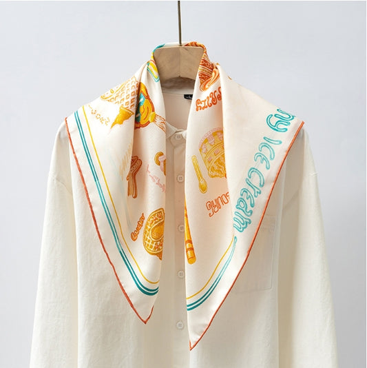 100% mulberry silk square scarf. - AOA Fashion Accessories