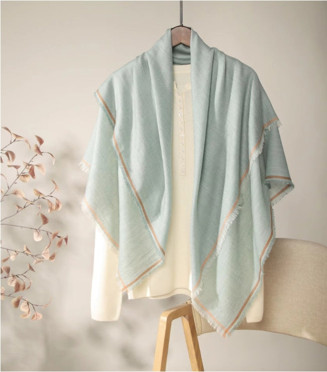 200 count water-soluble wool square scarf, shawl. - AOA Fashion Accessories