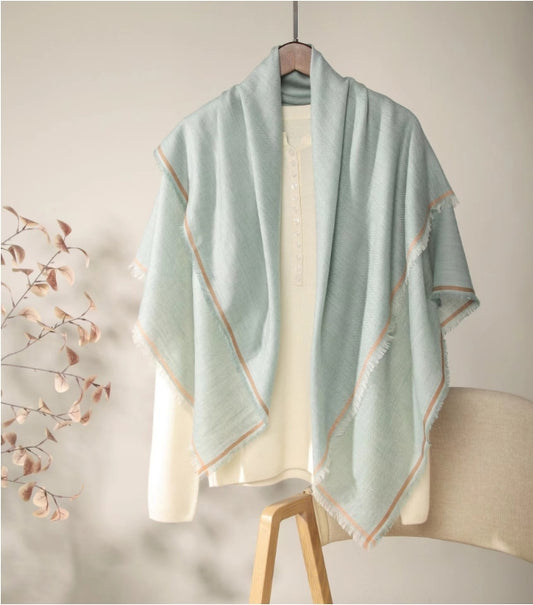 200 count water-soluble wool square scarf, shawl. - AOA Fashion Accessories