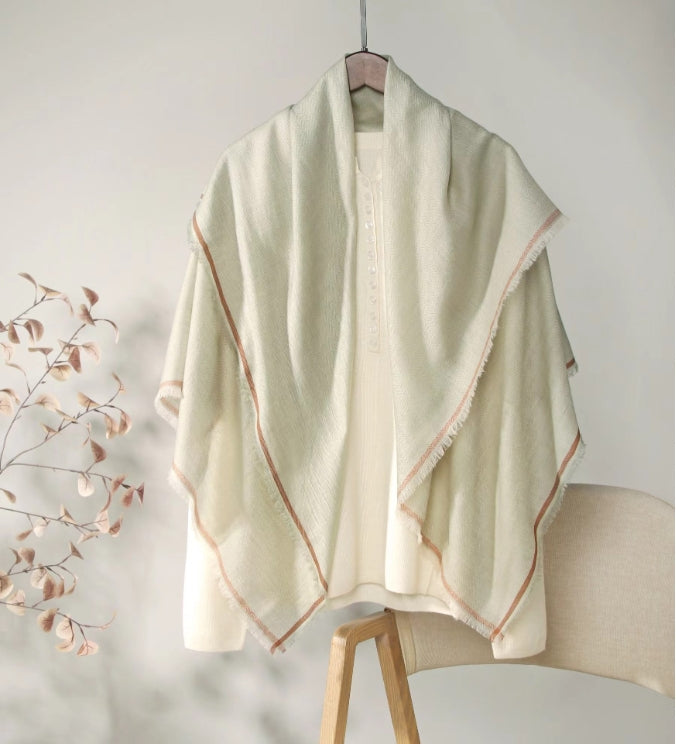 200 count water-soluble wool square scarf, shawl. - AOA Fashion Accessories