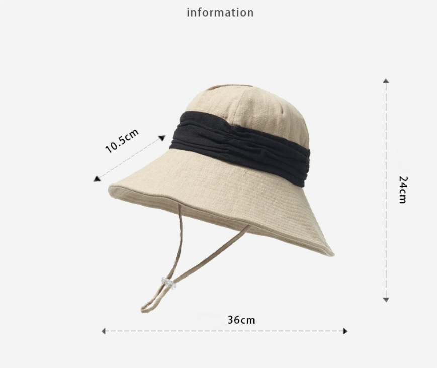 Women’s Wide Brim Sun Hat – Linen Cotton Sun Visor Hat