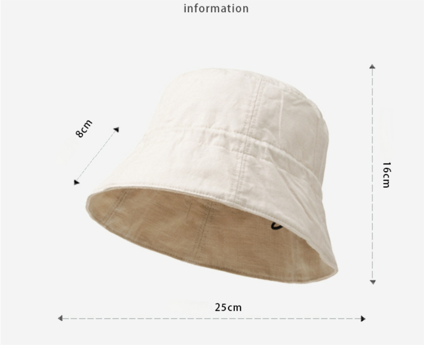 Reversible Bucket Hat - Casual Versatile Sun Hat
