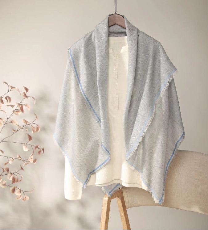 200 count water-soluble wool square scarf, shawl. - AOA Fashion Accessories