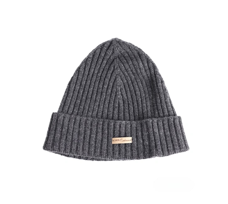 Unisex Cashmere Ribbed Beanie – Stylish & Versatile | Multiple Colors