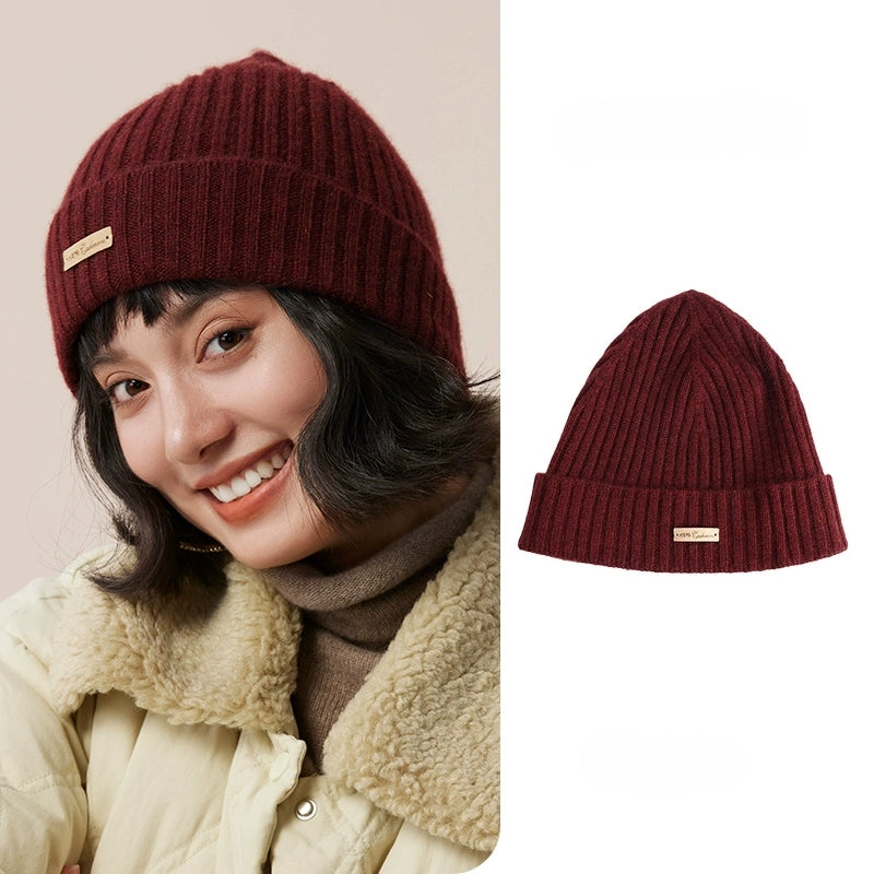 Unisex Cashmere Ribbed Beanie – Stylish & Versatile | Multiple Colors