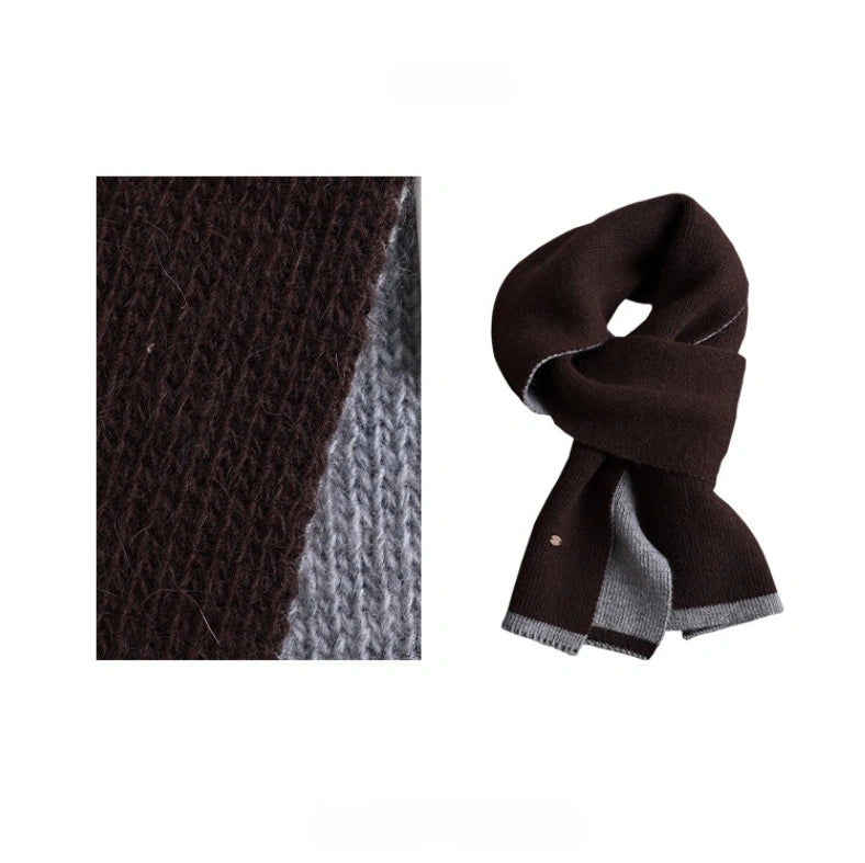 Modern Two-Tone Knitted Scarf for Women & Men | Multiple Colors