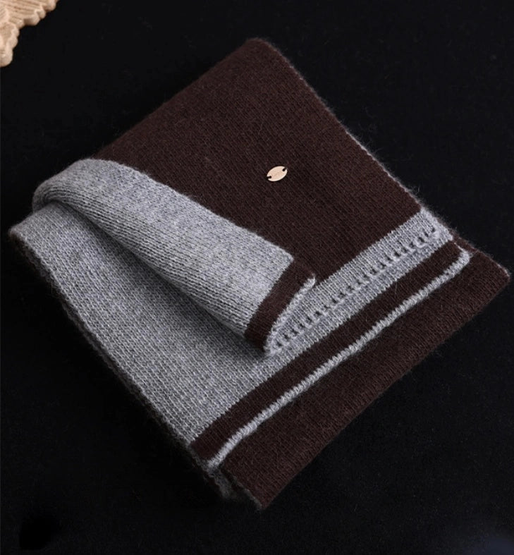 Modern Two-Tone Knitted Scarf for Women & Men | Multiple Colors