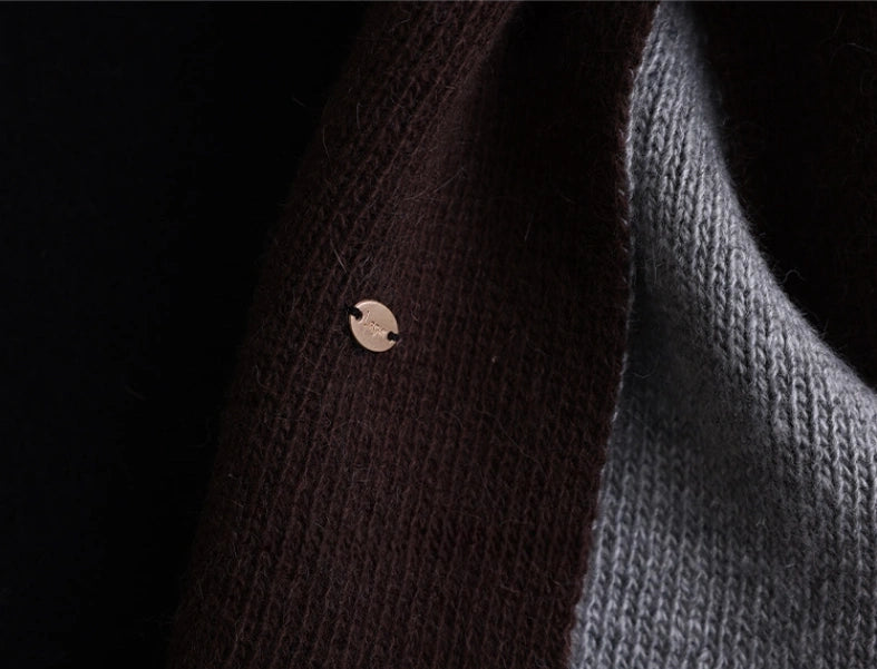 Modern Two-Tone Knitted Scarf for Women & Men | Multiple Colors