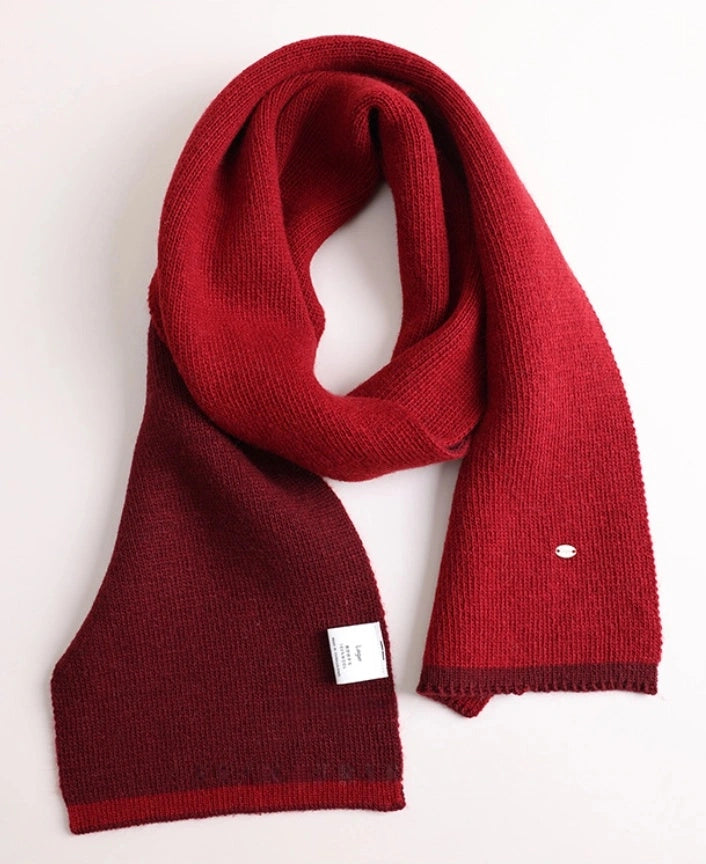 Modern Two-Tone Knitted Scarf for Women & Men | Multiple Colors