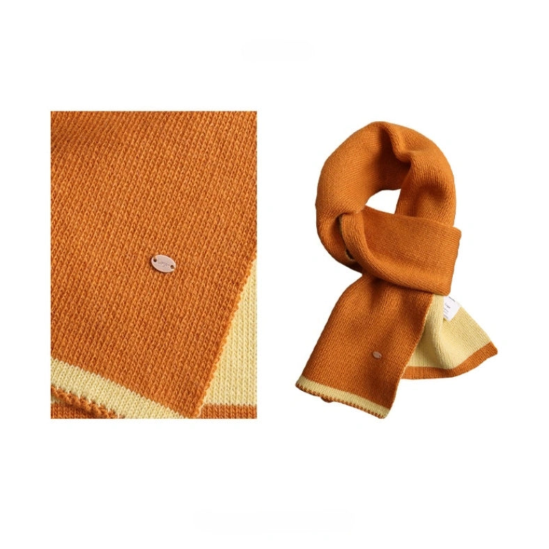 Modern Two-Tone Knitted Scarf for Women & Men | Multiple Colors