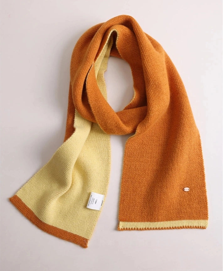 Modern Two-Tone Knitted Scarf for Women & Men | Multiple Colors