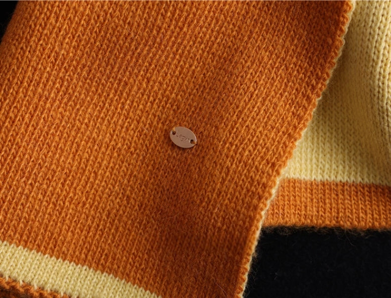 Modern Two-Tone Knitted Scarf for Women & Men | Multiple Colors