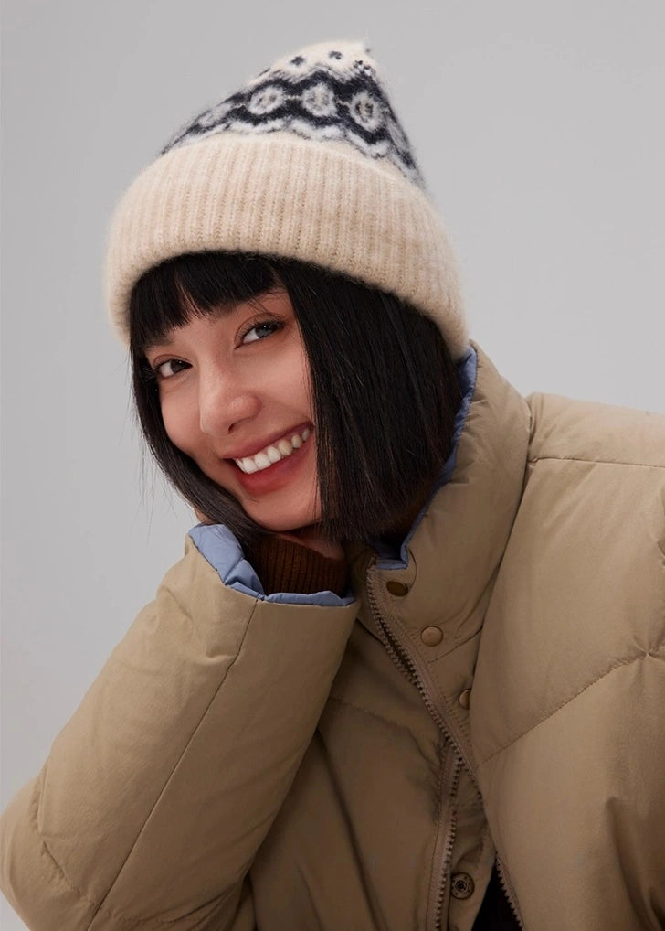 Cashmere Fair Isle Beanie – Vintage Nordic Elegance | Multiple Colors
