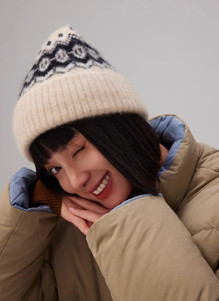 Cashmere Fair Isle Beanie – Vintage Nordic Elegance | Multiple Colors