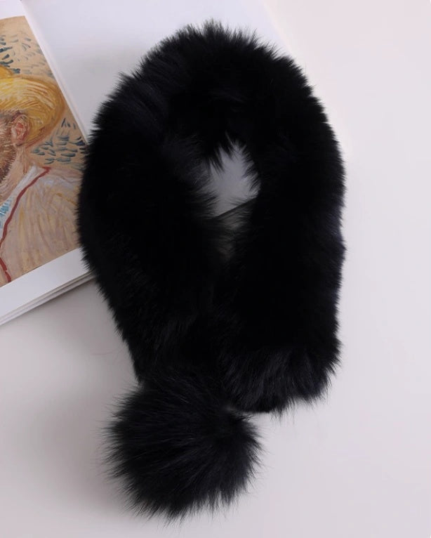 Reversible Fox & Rex Rabbit Fur Scarf | Multiple Colors