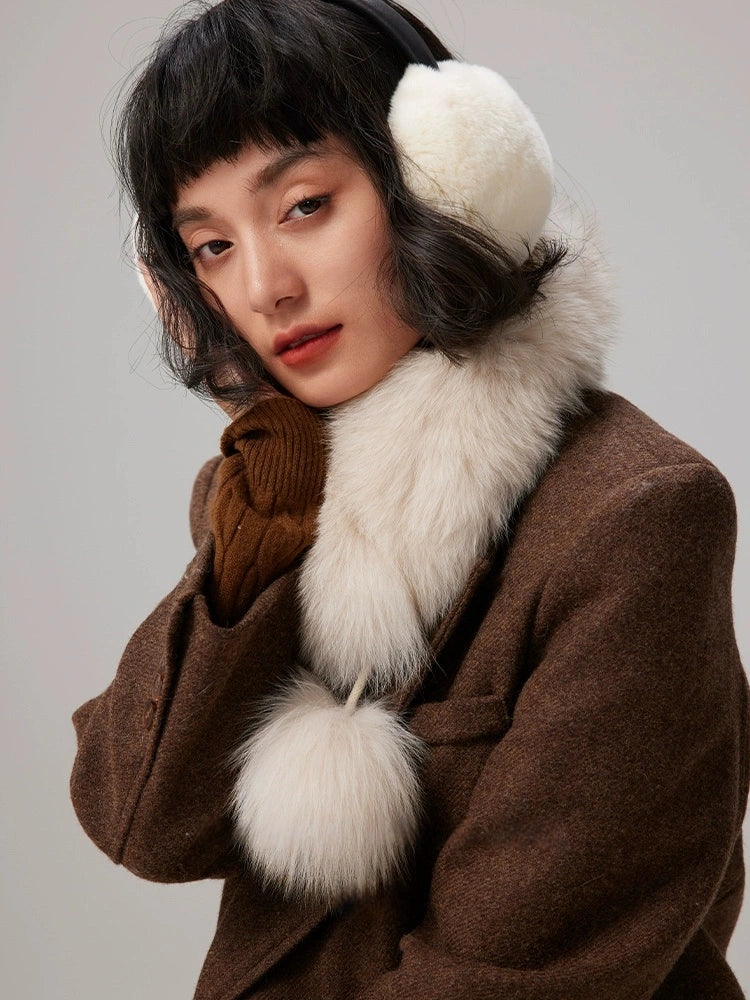 Reversible Fox & Rex Rabbit Fur Scarf | Multiple Colors