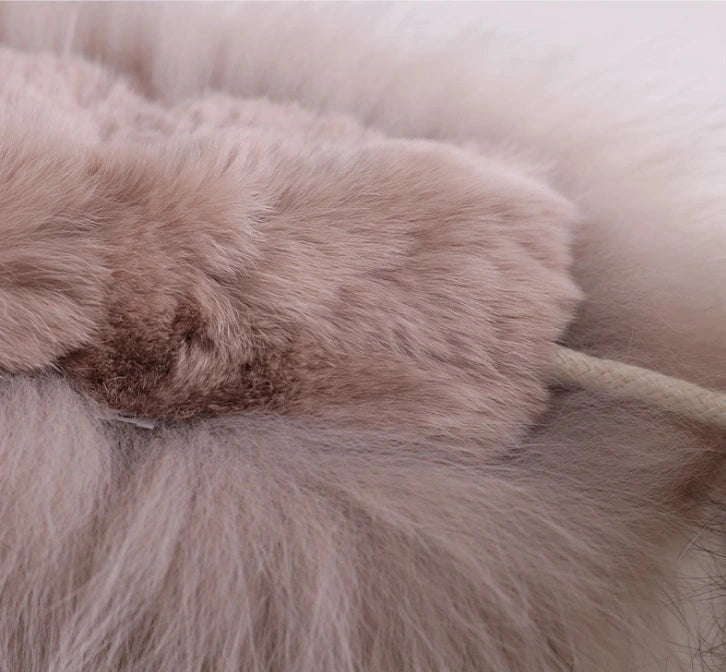 Reversible Fox & Rex Rabbit Fur Scarf | Multiple Colors