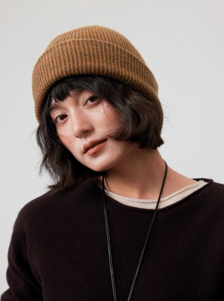 Merino Wool Beanie - Snow Mist Speckled Design | Multiple Colors