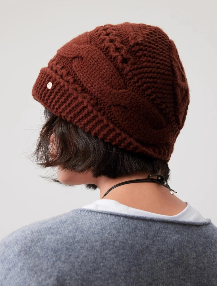 Wool Cable Knit Beanie – Timeless Vintage Warmth | Multiple Colors