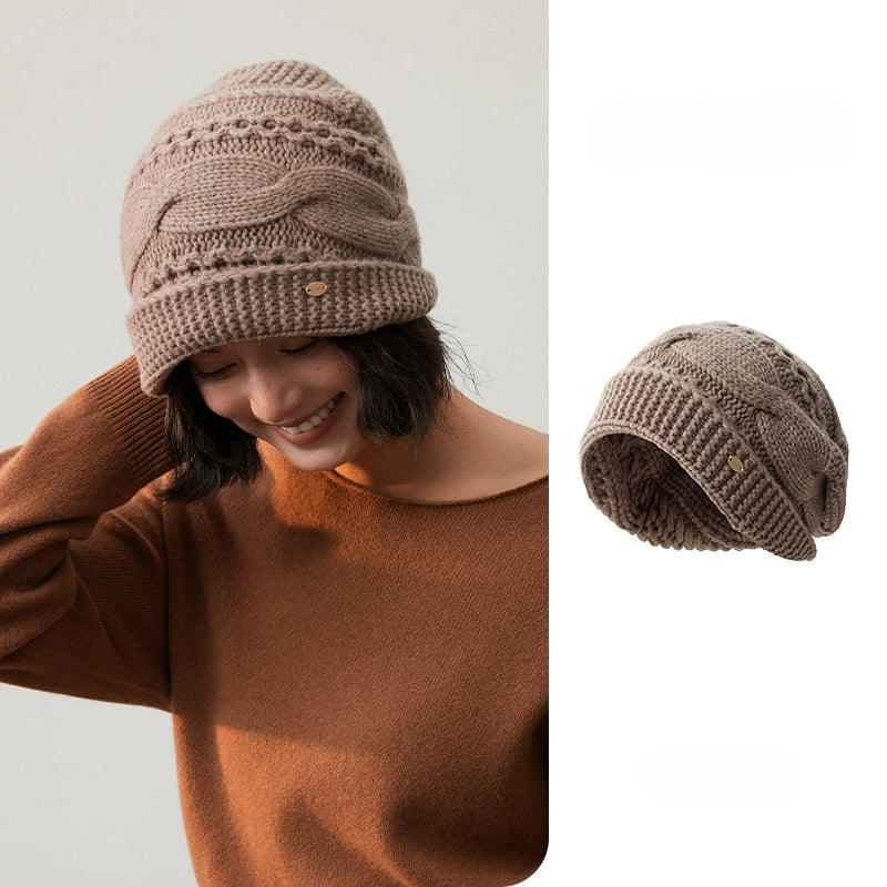 Wool Cable Knit Beanie – Timeless Vintage Warmth | Multiple Colors