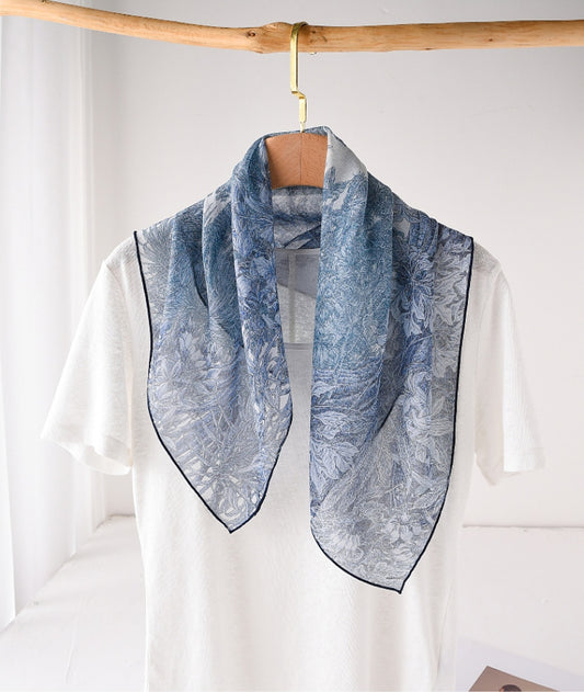 Square Scarf - Vintage Floral Lightweight Scarves
