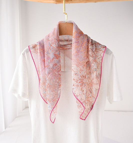 Square Scarf - Vintage Floral Lightweight Scarves