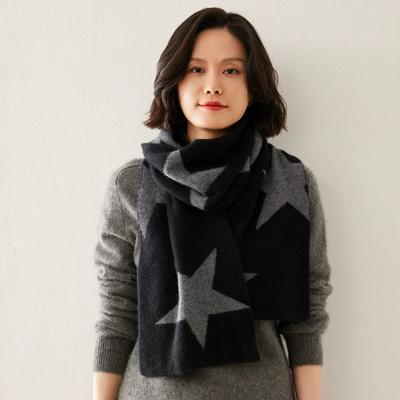 Cashmere Scarf for Women - Star Pattern | Multiple Colors