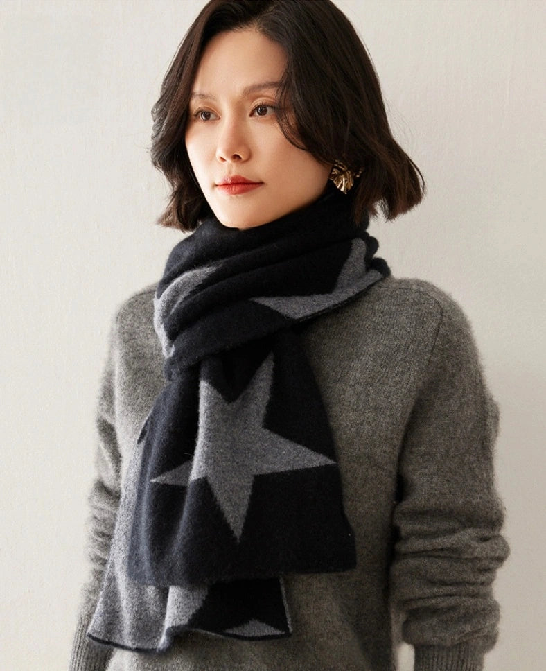 Cashmere Scarf for Women - Star Pattern | Multiple Colors