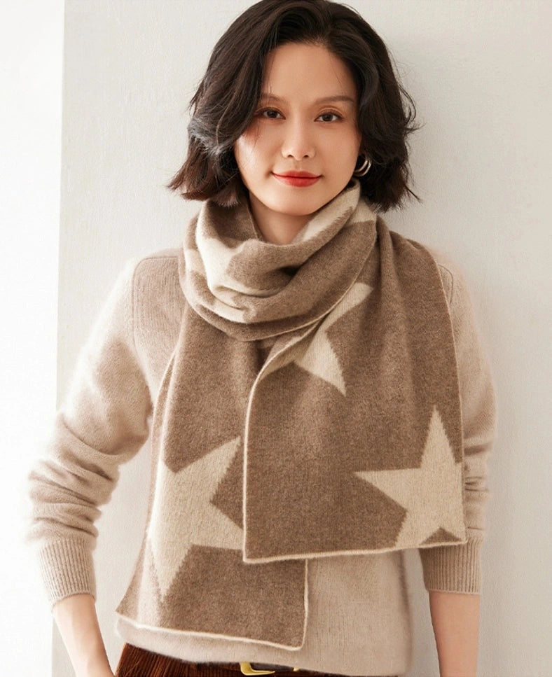 Cashmere Scarf for Women - Star Pattern | Multiple Colors