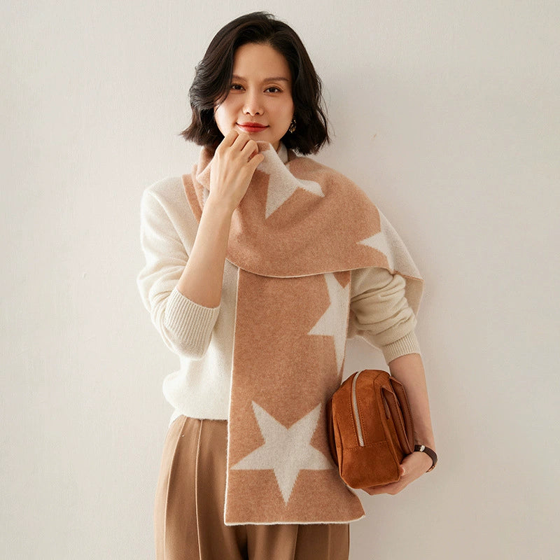Cashmere Scarf for Women - Star Pattern | Multiple Colors