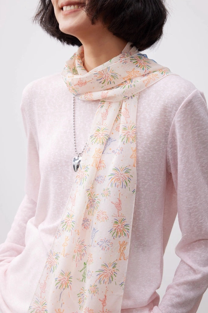 라이트웨이트 조르제트 스키니 실크 스카프 | 다양한 색상