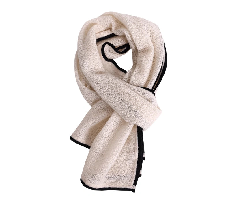 Soft Cashmere Scarf – Contrast Edge Design | Multiple Colors