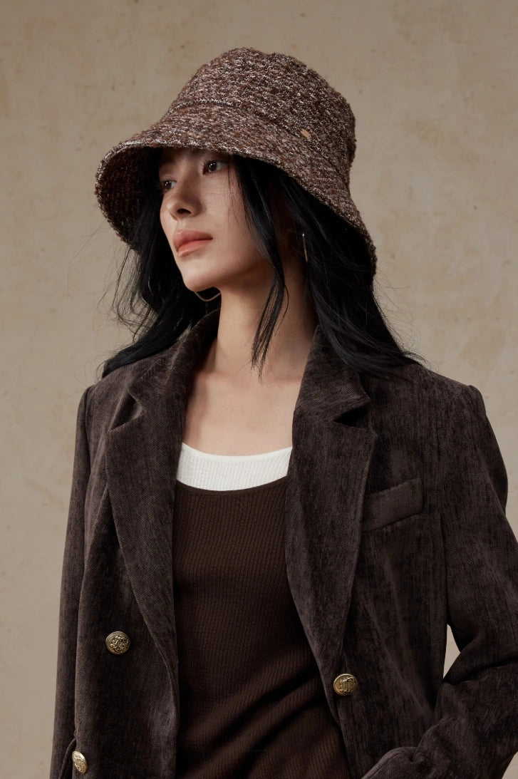 Wool Blend Tweed Bucket Hat – Classic & Cozy | Multiple Colors